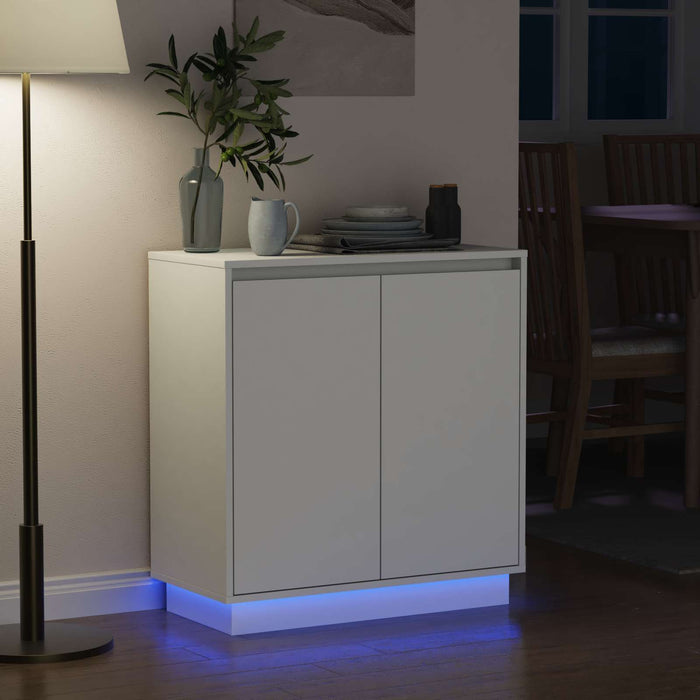 Bufet LED pentru Alb 71 x 34,5 x 75 cm Lemn compozit - WALTI WALTI