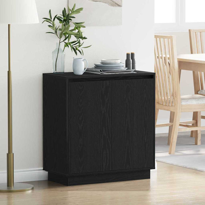 Bufet cu raft Stejar Negru 71 x 34.5 x 75 cm Lemn compozit - WALTI WALTI
