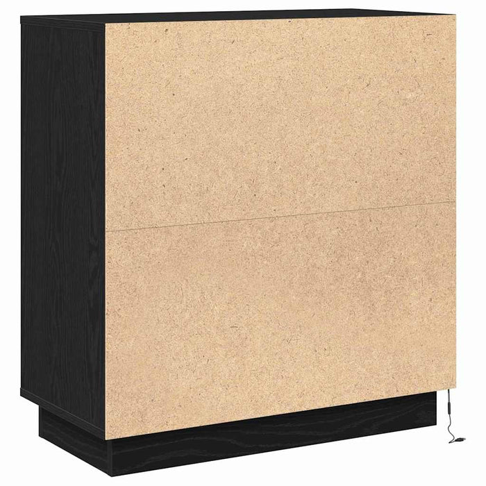 Bufet cu raft Stejar Negru 71 x 34.5 x 75 cm Lemn compozit - WALTI WALTI