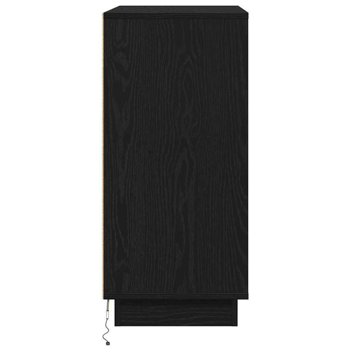 Bufet cu raft Stejar Negru 71 x 34.5 x 75 cm Lemn compozit - WALTI WALTI