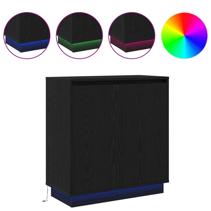 Bufet cu raft Stejar Negru 71 x 34.5 x 75 cm Lemn compozit - WALTI WALTI