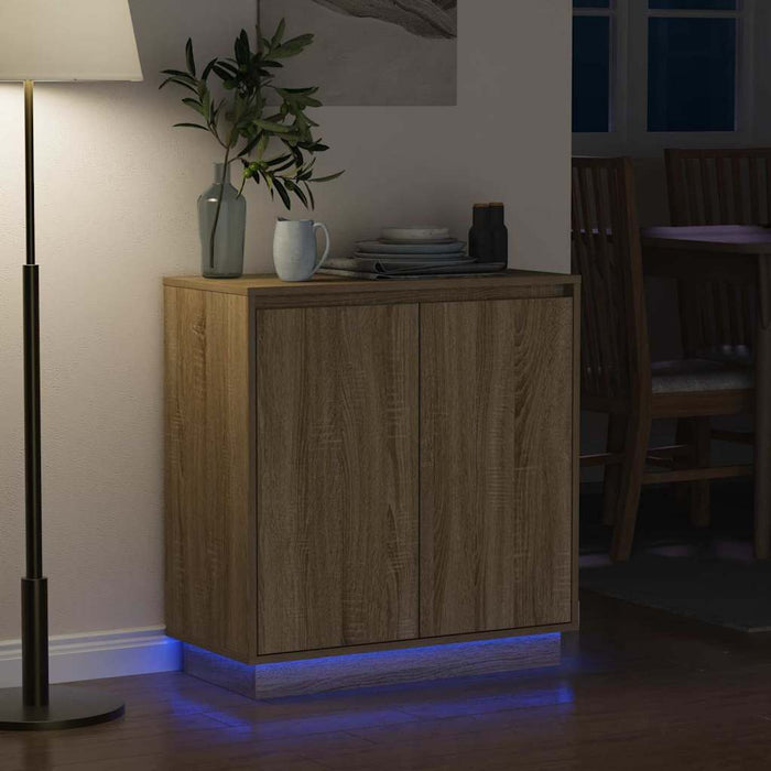 Bufet LED pentru Stejar Sonoma 71 x 34,5 x 75 cm Lemn compozit - WALTI WALTI