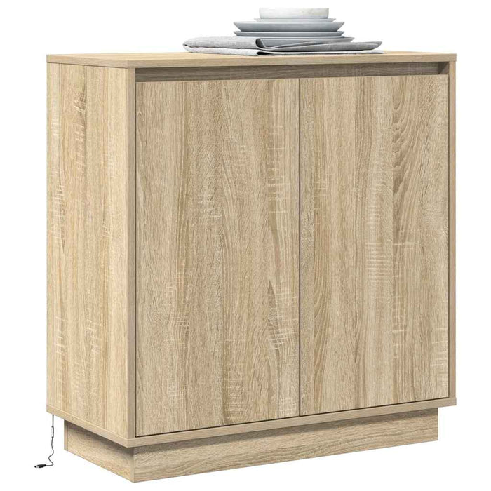 Bufet LED pentru Stejar Sonoma 71 x 34,5 x 75 cm Lemn compozit - WALTI WALTI