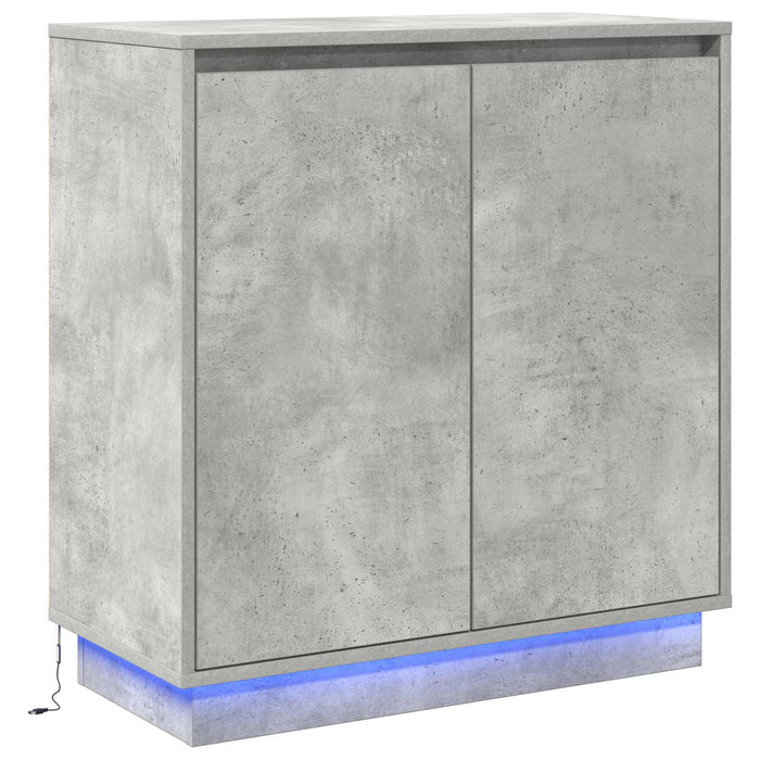 Bufet LED pentru Gri Beton 71 x 34,5 x 75 cm Lemn compozit - WALTI WALTI