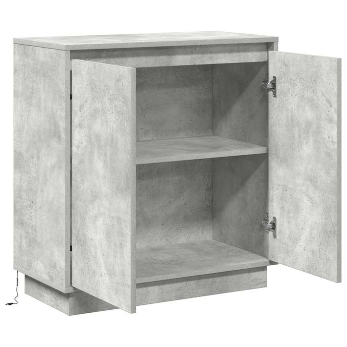 Bufet LED pentru Gri Beton 71 x 34,5 x 75 cm Lemn compozit - WALTI WALTI