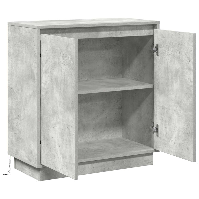 Bufet LED pentru Gri Beton 71 x 34,5 x 75 cm Lemn compozit - WALTI WALTI