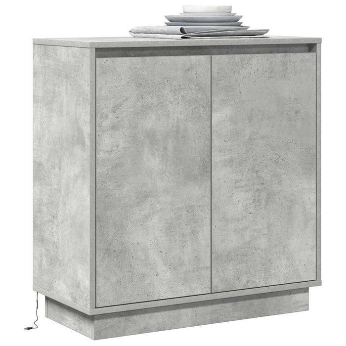 Bufet LED pentru Gri Beton 71 x 34,5 x 75 cm Lemn compozit - WALTI WALTI