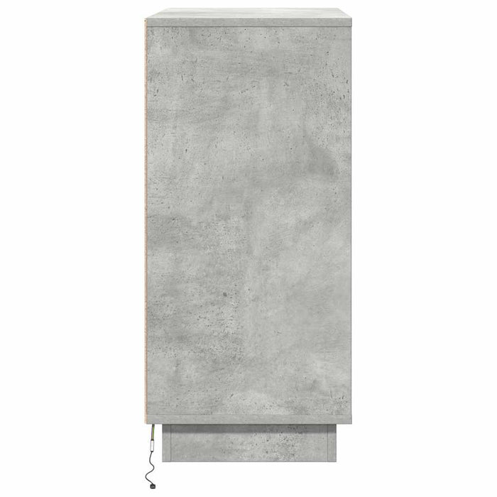 Bufet LED pentru Gri Beton 71 x 34,5 x 75 cm Lemn compozit - WALTI WALTI
