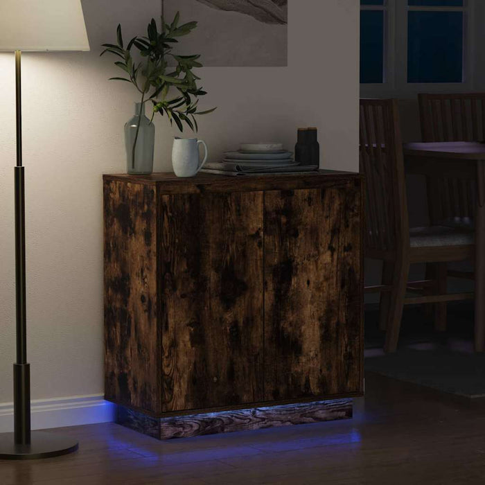 Bufet LED pentru Stejar fumuriu 71 x 34,5 x 75 cm - WALTI WALTI