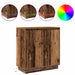 Bufet LED pentru Lemn vechi 71 x 34,5 x 75 cm Lemn compozit - WALTI WALTI