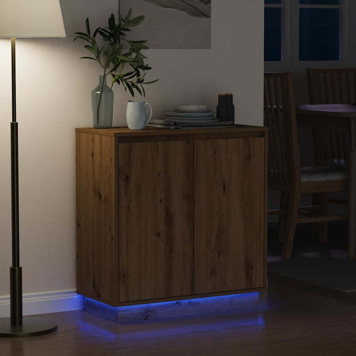 Bufet LED Stejar Artizanal 71 x 34,5 x 75 cm Lemn compozit - WALTI WALTI
