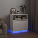 Bufet cu LED Alb 71 x 34.5 x 75 cm Lemn compozit - WALTI WALTI