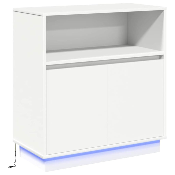 Bufet cu LED Alb 71 x 34.5 x 75 cm Lemn compozit - WALTI WALTI