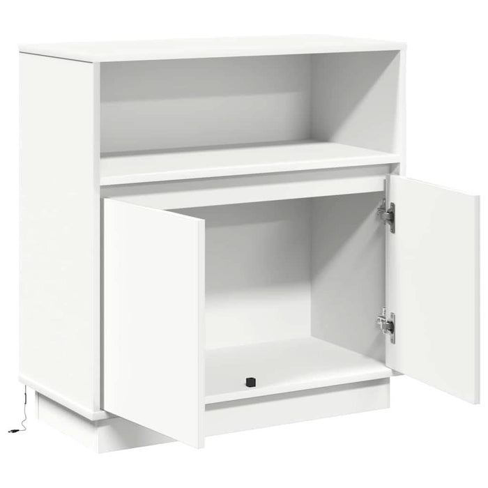 Bufet cu LED Alb 71 x 34.5 x 75 cm Lemn compozit - WALTI WALTI