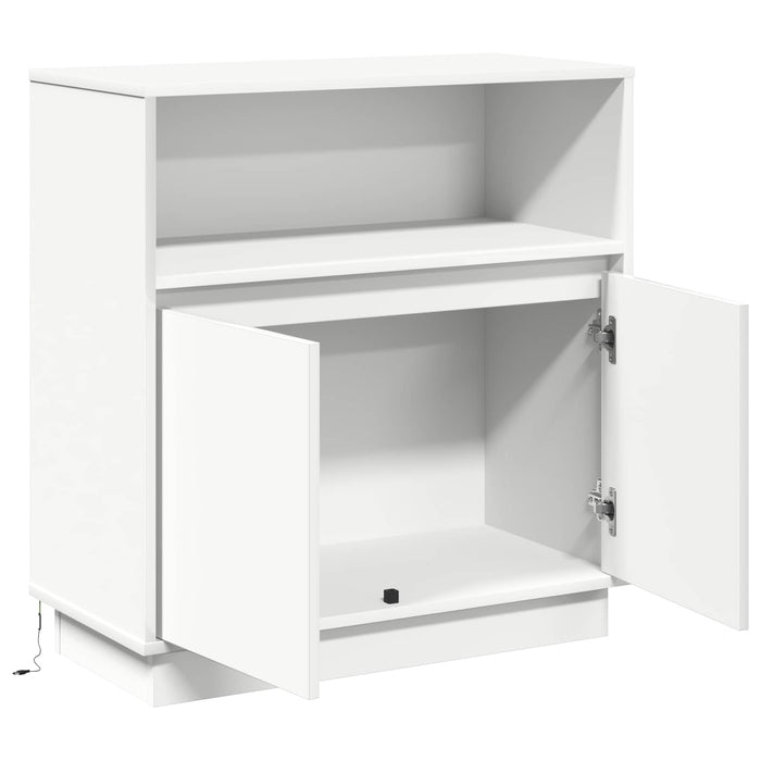 Bufet LED Alb 71 x 34,5 x 75 cm Lemn compozit WALTI