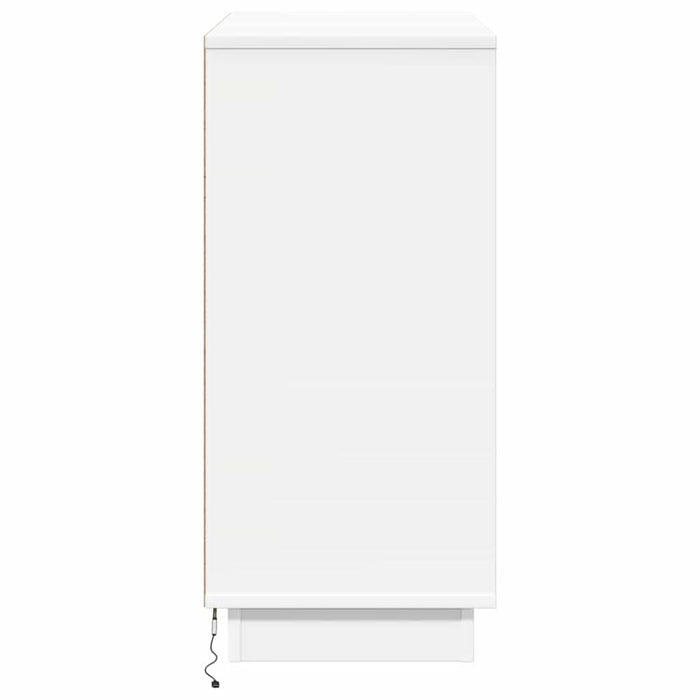 Bufet cu LED Alb 71 x 34.5 x 75 cm Lemn compozit - WALTI WALTI