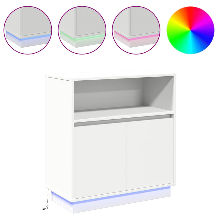 Bufet LED Alb 71 x 34,5 x 75 cm Lemn compozit WALTI
