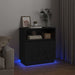 Bufet cu LED Stejar negru 71 x 34.5 x 75 cm Lemn compozit - WALTI WALTI
