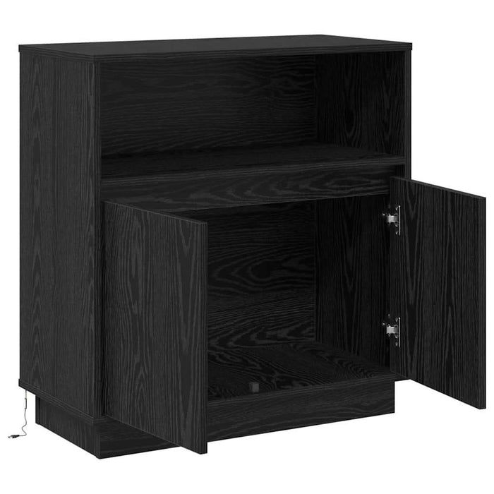Bufet cu LED Stejar negru 71 x 34.5 x 75 cm Lemn compozit - WALTI WALTI