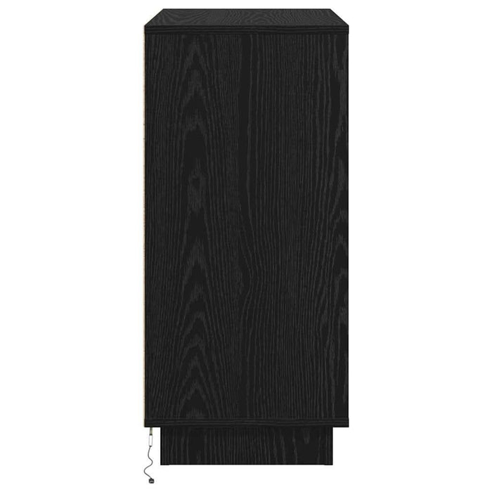 Bufet cu LED Stejar negru 71 x 34.5 x 75 cm Lemn compozit - WALTI WALTI