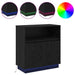 Bufet cu LED Stejar negru 71 x 34.5 x 75 cm Lemn compozit - WALTI WALTI