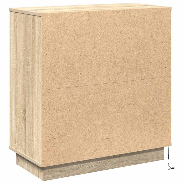 Bufet cu LED Stejar sonoma 71 x 34.5 x 75 cm Lemn compozit - WALTI WALTI