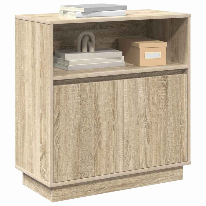 Bufet cu LED Stejar sonoma 71 x 34.5 x 75 cm Lemn compozit - WALTI WALTI