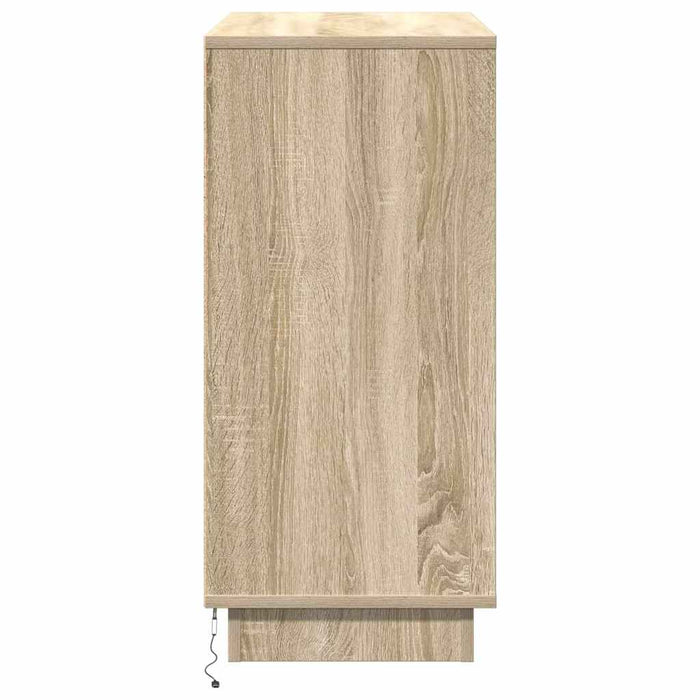 Bufet cu LED Stejar sonoma 71 x 34.5 x 75 cm Lemn compozit - WALTI WALTI
