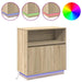 Bufet cu LED Stejar sonoma 71 x 34.5 x 75 cm Lemn compozit - WALTI WALTI
