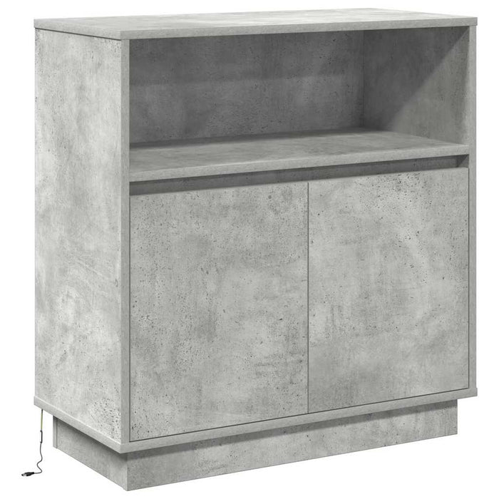 Bufet cu LED Gri beton 71 x 34.5 x 75 cm Lemn compozit - WALTI WALTI