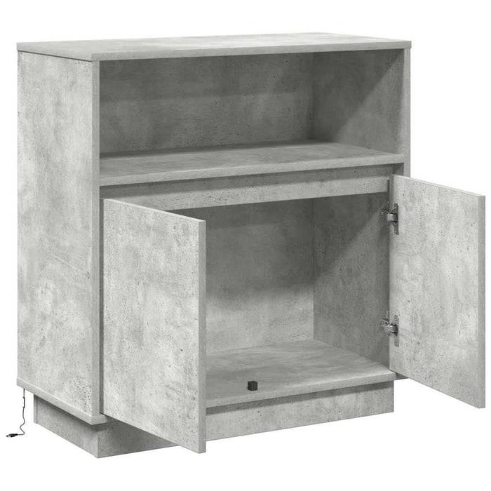 Bufet cu LED Gri beton 71 x 34.5 x 75 cm Lemn compozit - WALTI WALTI