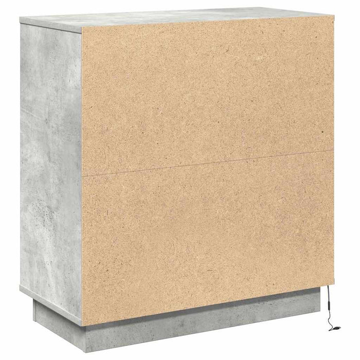 Bufet cu LED Gri beton 71 x 34.5 x 75 cm Lemn compozit - WALTI WALTI