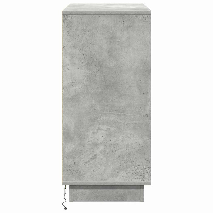 Bufet cu LED Gri beton 71 x 34.5 x 75 cm Lemn compozit - WALTI WALTI