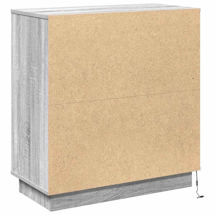 Bufet cu LED sonoma gri 71 x 34.5 x 75 cm Lemn compozit - WALTI WALTI
