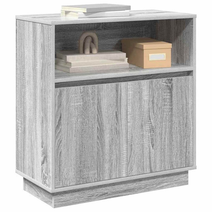 Bufet cu LED sonoma gri 71 x 34.5 x 75 cm Lemn compozit - WALTI WALTI
