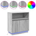 Bufet cu LED sonoma gri 71 x 34.5 x 75 cm Lemn compozit - WALTI WALTI