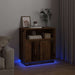 Bufet cu LED Lemn Vechi 71 x 34.5 x 75 cm Lemn compozit - WALTI WALTI