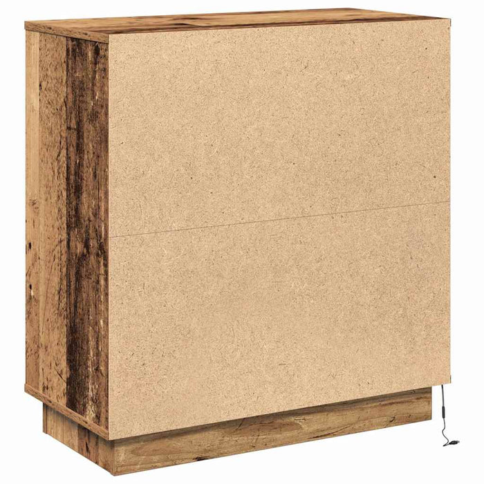 Bufet cu LED Lemn Vechi 71 x 34.5 x 75 cm Lemn compozit - WALTI WALTI