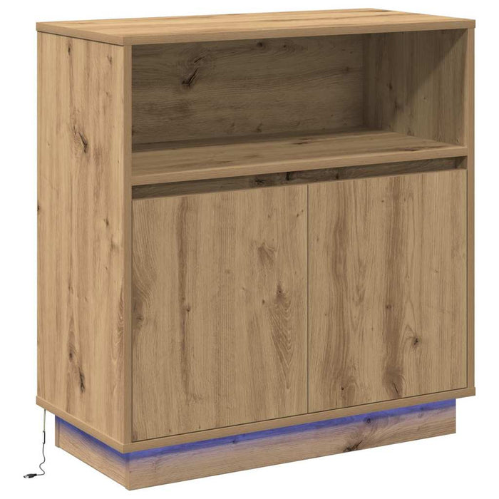 Bufet cu LED stejar artizanal 71 x 34.5 x 75 cm Lemn compozit - WALTI WALTI