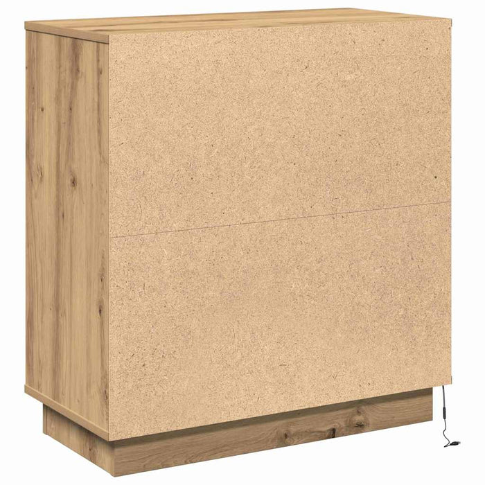 Bufet cu LED stejar artizanal 71 x 34.5 x 75 cm Lemn compozit - WALTI WALTI