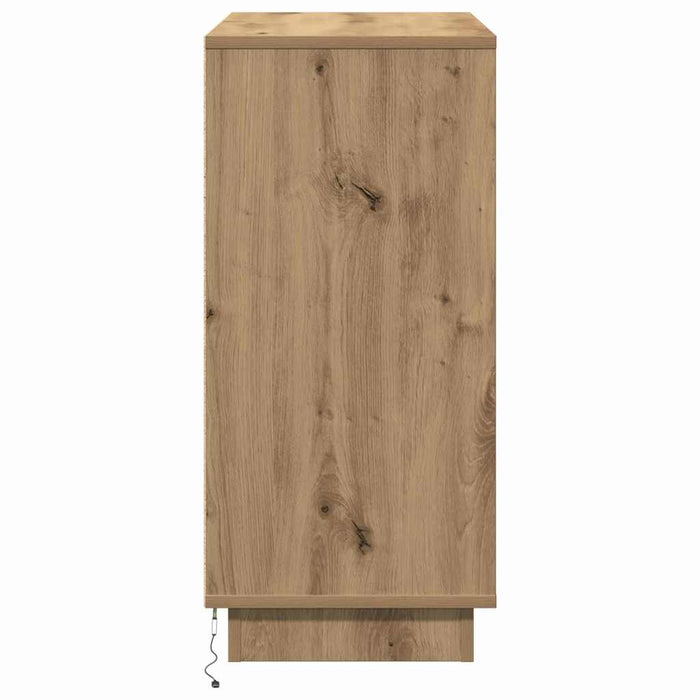 Bufet cu LED stejar artizanal 71 x 34.5 x 75 cm Lemn compozit - WALTI WALTI
