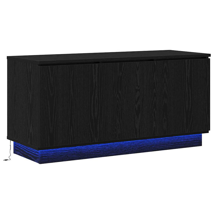 Cabinet TV cu LED Stejar negru 100 x 38 x 49 cm Lemn compozit - WALTI WALTI