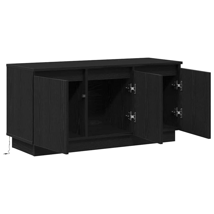 Cabinet TV cu LED Stejar negru 100 x 38 x 49 cm Lemn compozit - WALTI WALTI
