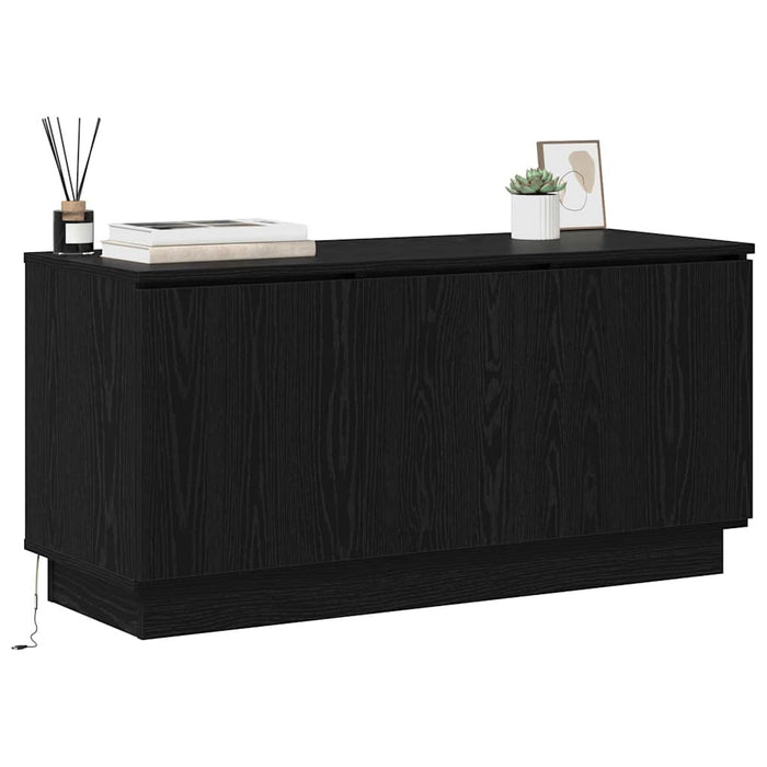 Cabinet TV cu LED Stejar negru 100 x 38 x 49 cm Lemn compozit - WALTI WALTI