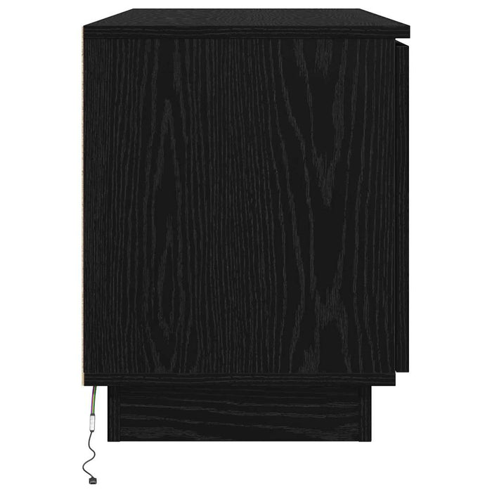Cabinet TV cu LED Stejar negru 100 x 38 x 49 cm Lemn compozit - WALTI WALTI