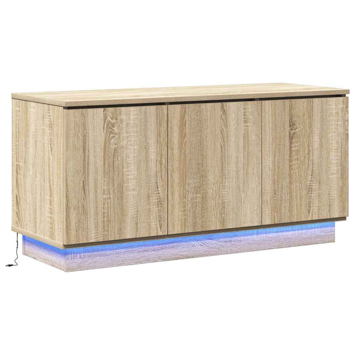 Cabinet TV cu LED Stejar sonoma 100 x 38 x 49 cm Lemn compozit - WALTI WALTI