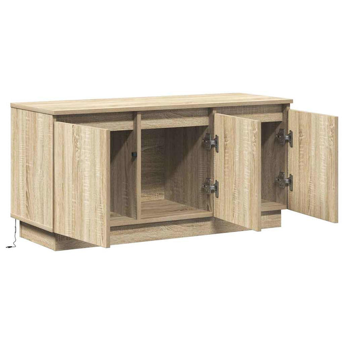 Cabinet TV cu LED Stejar sonoma 100 x 38 x 49 cm Lemn compozit - WALTI WALTI