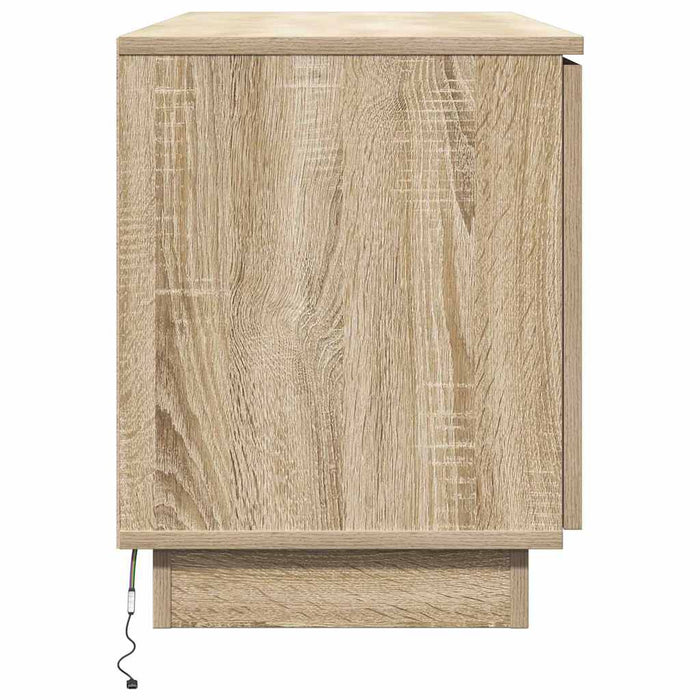 Cabinet TV cu LED Stejar sonoma 100 x 38 x 49 cm Lemn compozit - WALTI WALTI