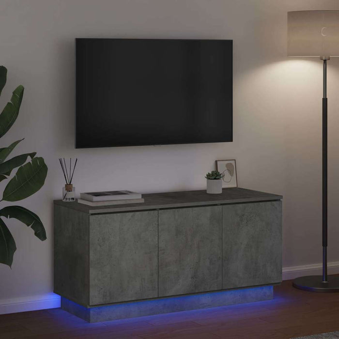 Cabinet TV Gri din beton 100 x 38 x 49 cm Lemn compozit WALTI