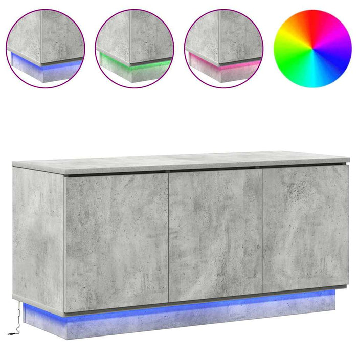 Cabinet TV Gri din beton 100 x 38 x 49 cm Lemn compozit WALTI